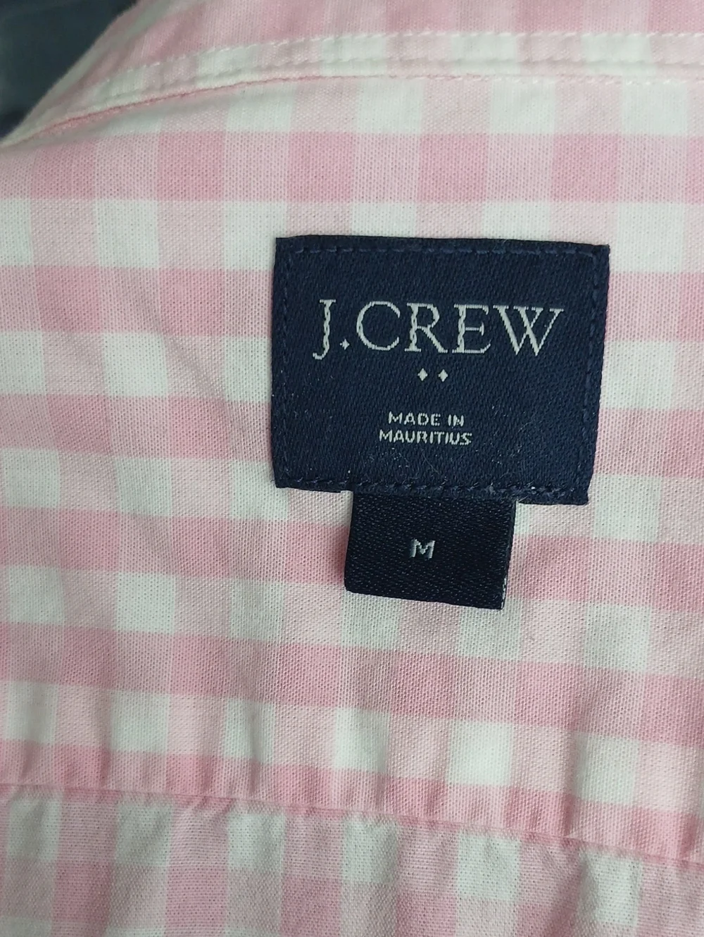 J. Crew Pink and White Gingham Shirt